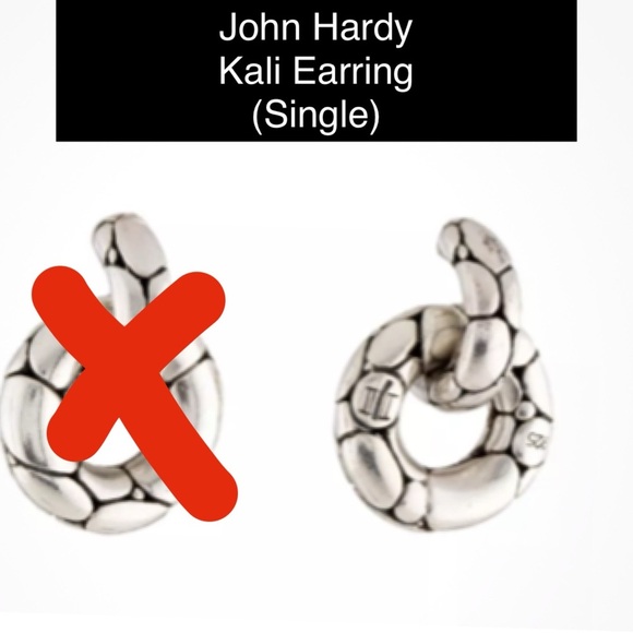 JOHN HARDY Kali Door Knocker Pierced Earring / STERLING SILVER (Single Earring) - Picture 6 of 10